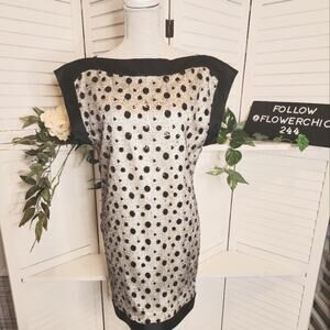 Ali Ra Womens Silk Sequined Geometric Pattern Short Shift Dress Size 4